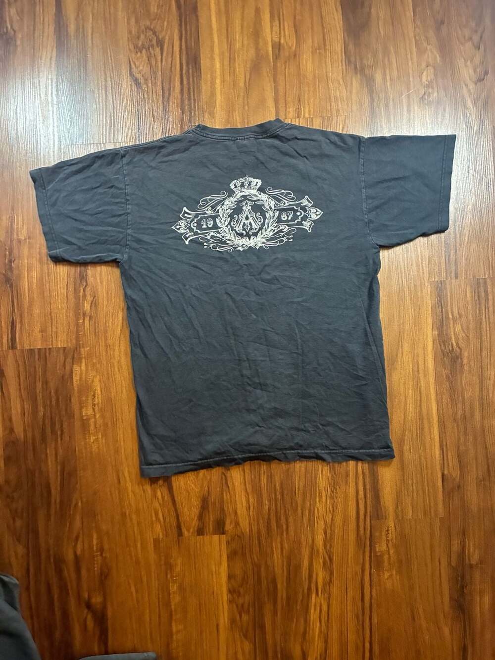 Aeropostale Graphic T-Shirt Size Large Black Crest Logo Vintage Y2K